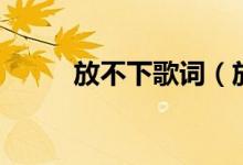放不下歌词（放不下歌词是什么）