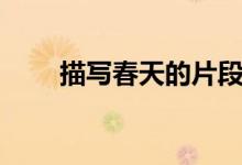 描写春天的片段（关于春天的描写）