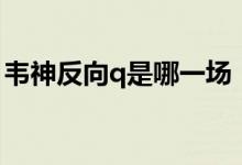 韦神反向q是哪一场（韦神反向q是哪场比赛）