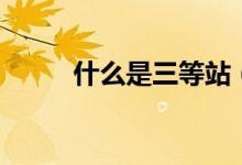 什么是三等站（什么是三小场所）
