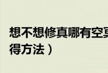 想不想修真哪有空冥石（想不想修真空冥石获得方法）