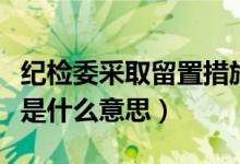 纪检委采取留置措施是什么意思（纪检委留置是什么意思）