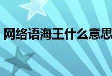 网络语海王什么意思（网络词海王什么意思）
