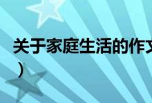 关于家庭生活的作文（有关家庭生活作文范文）