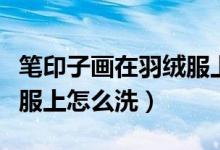 笔印子画在羽绒服上怎么洗（签字笔画在羽绒服上怎么洗）