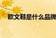 欧文鞋是什么品牌（欧文鞋是什么牌子）
