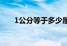 1公分等于多少厘米（是怎么转换的）