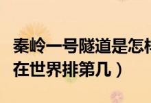 秦岭一号隧道是怎样建成的（秦岭终南山隧道在世界排第几）