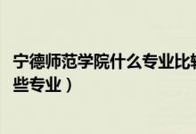 宁德师范学院什么专业比较有特色（2022宁德师范学院有哪些专业）