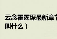 云念霍霆琛最新章节（云念霍霆琛唐迦临小说叫什么）