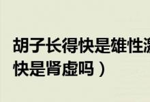 胡子长得快是雄性激素分泌过多吗（胡子长得快是肾虚吗）