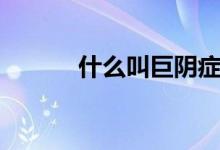 什么叫巨阴症（什么叫已售罄）