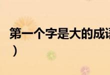 第一个字是大的成语（以大开头的成语有哪些）