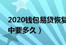 2020钱包易贷恢复放款了吗（钱包易贷放款中要多久）