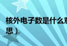 核外电子数是什么意思（核外电子数是什么意思）