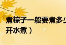 煮粽子一般要煮多少时间（粽叶是冷水煮还是开水煮）