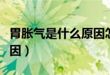 胃胀气是什么原因怎样治疗（胃胀气是什么原因）