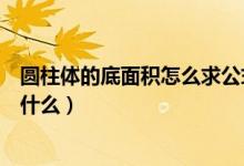 圆柱体的底面积怎么求公式（圆柱体的底面积怎么求公式是什么）