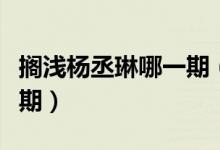 搁浅杨丞琳哪一期（杨丞琳搁浅是第几季第几期）