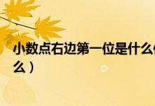 小数点右边第一位是什么位怎么看（小数点右边第一位是什么）