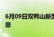 6月09日双鸭山新型冠状病毒肺炎疫情最新消息