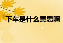 下车是什么意思啊（中途下车是什么意思）