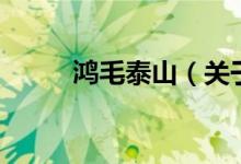 鸿毛泰山（关于鸿毛泰山的介绍）