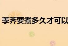 荸荠要煮多久才可以吃（荸荠要煮多久能吃）