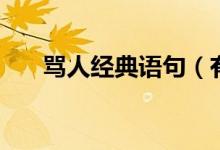 骂人经典语句（有哪些骂人经典语句）