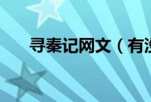 寻秦记网文（有没有寻秦记耽美同人）