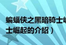 蝙蝠侠之黑暗骑士崛起（关于蝙蝠侠之黑暗骑士崛起的介绍）