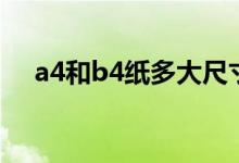 a4和b4纸多大尺寸（a4和b4纸的尺寸）