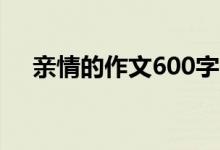 亲情的作文600字（有关亲情作文范文）