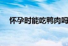 怀孕时能吃鸭肉吗(怀孕可以吃鸭肉吗)
