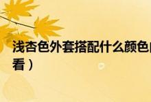 浅杏色外套搭配什么颜色内搭好看（浅杏色搭配什么颜色好看）