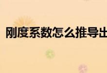 刚度系数怎么推导出来（刚度系数k怎么求）