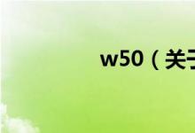 w50（关于w50的介绍）