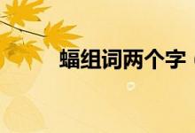 蝠组词两个字（汉字蝠怎么组词）