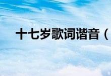 十七岁歌词谐音（歌曲十七岁谐音歌词）