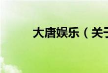 大唐娱乐（关于大唐娱乐的介绍）