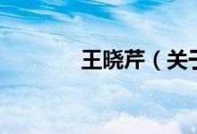 王晓芹（关于王晓芹的介绍）