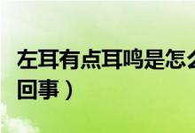 左耳有点耳鸣是怎么回事（左耳有耳鸣是怎么回事）