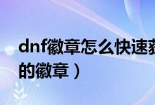 dnf徽章怎么快速获得（dnf怎么得到属性好的徽章）