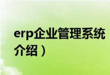 erp企业管理系统（关于erp企业管理系统的介绍）