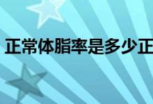 正常体脂率是多少正常（正常体脂率是多少）