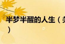 半梦半醒的人生(关于半梦半醒的人生的介绍)