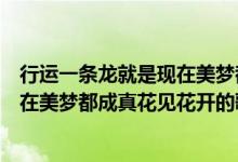 行运一条龙就是现在美梦都成真花见花开是什么歌（就是现在美梦都成真花见花开的歌名）