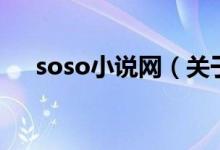 soso小说网（关于soso小说网的介绍）
