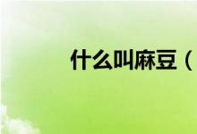 什么叫麻豆（麻豆指的是什么）