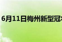6月11日梅州新型冠状病毒肺炎疫情最新消息